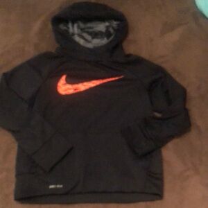 Nike Hoodie with Vibrant Orange Logo